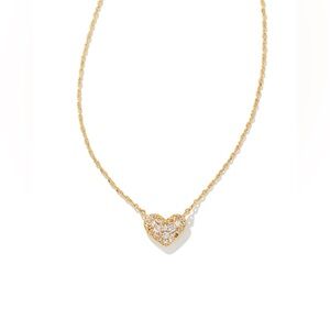 Kendra Scott Ari Gold Pave Heart Necklace